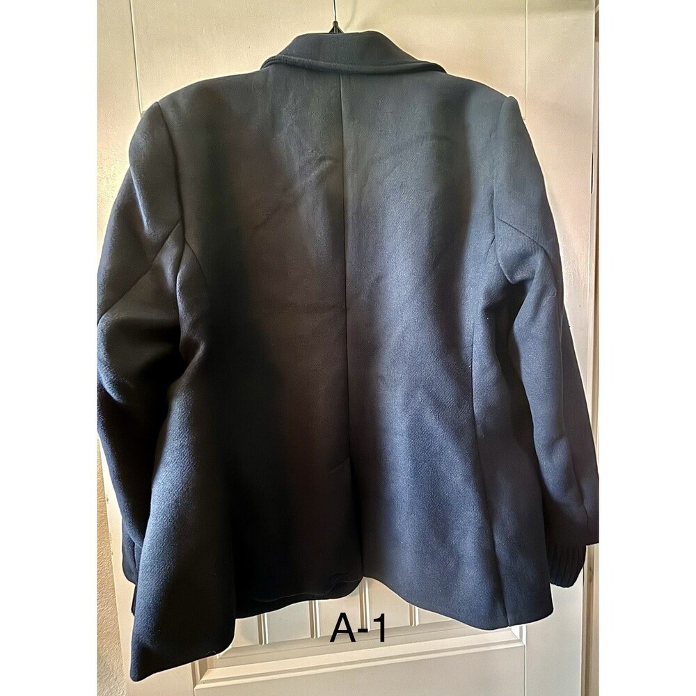 NWT Free Assembly SB Blazer With Rib Cuff Women’s Blue Lined Button XL (16-18) - Picture 3 of 11